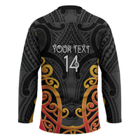 Waikato Custom Rugby New Zealand Hockey Jersey Aotearoa Maori Pukana Tiki Mascot