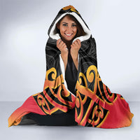 Waikato Custom Rugby New Zealand Hooded Blanket Aotearoa Maori Pukana Tiki Mascot
