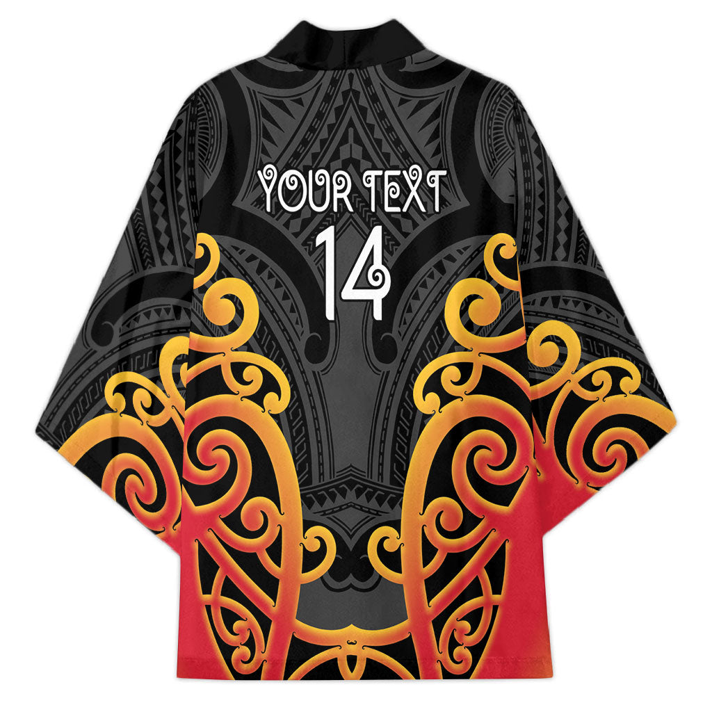 Waikato Custom Rugby New Zealand Kimono Aotearoa Maori Pukana Tiki Mascot