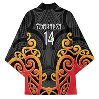 Waikato Custom Rugby New Zealand Kimono Aotearoa Maori Pukana Tiki Mascot