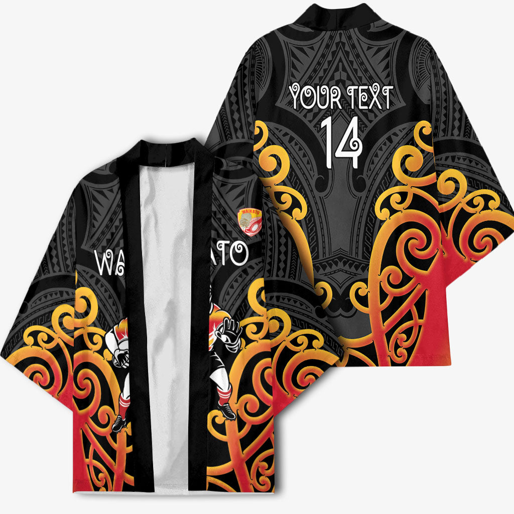 Waikato Custom Rugby New Zealand Kimono Aotearoa Maori Pukana Tiki Mascot