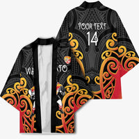 Waikato Custom Rugby New Zealand Kimono Aotearoa Maori Pukana Tiki Mascot
