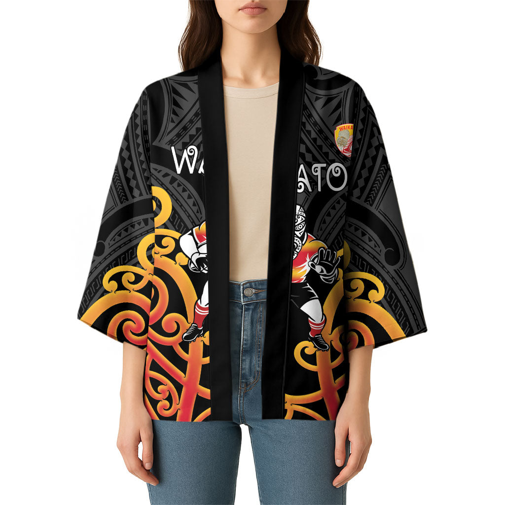 Waikato Custom Rugby New Zealand Kimono Aotearoa Maori Pukana Tiki Mascot
