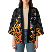 Waikato Custom Rugby New Zealand Kimono Aotearoa Maori Pukana Tiki Mascot