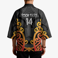Waikato Custom Rugby New Zealand Kimono Aotearoa Maori Pukana Tiki Mascot