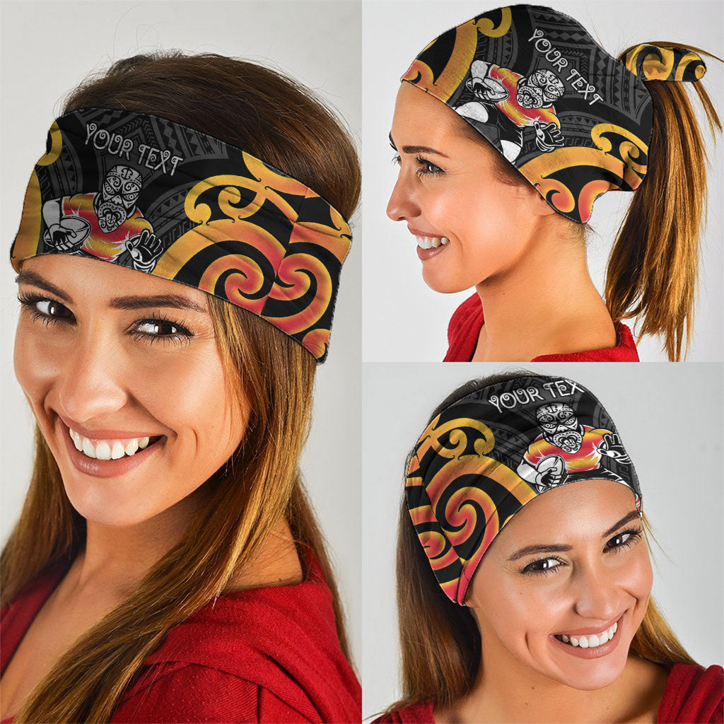 Waikato Custom Rugby New Zealand Neck Gaiter Aotearoa Maori Pukana Tiki Mascot