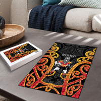 Waikato Custom Rugby New Zealand Puzzle Aotearoa Maori Pukana Tiki Mascot