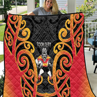 Waikato Custom Rugby New Zealand Quilt Aotearoa Maori Pukana Tiki Mascot