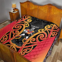Waikato Custom Rugby New Zealand Quilt Aotearoa Maori Pukana Tiki Mascot