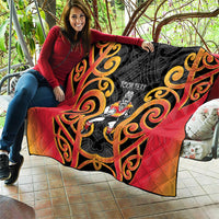Waikato Custom Rugby New Zealand Quilt Aotearoa Maori Pukana Tiki Mascot
