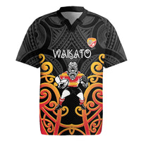 Waikato Custom Rugby New Zealand Rugby Jersey Aotearoa Maori Pukana Tiki Mascot