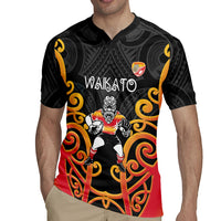 Waikato Custom Rugby New Zealand Rugby Jersey Aotearoa Maori Pukana Tiki Mascot