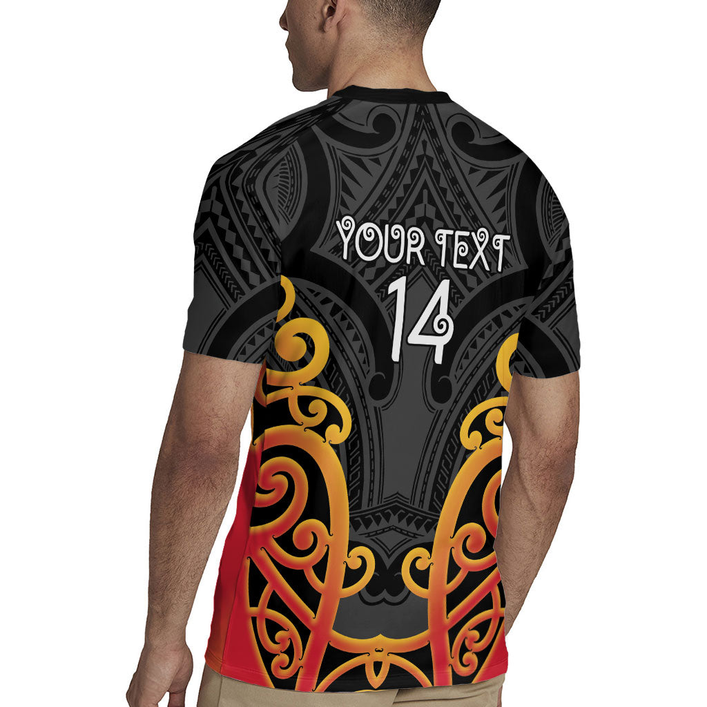 Waikato Custom Rugby New Zealand Rugby Jersey Aotearoa Maori Pukana Tiki Mascot
