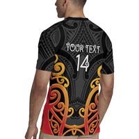 Waikato Custom Rugby New Zealand Rugby Jersey Aotearoa Maori Pukana Tiki Mascot