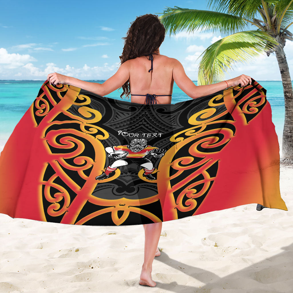 Waikato Custom Rugby New Zealand Sarong Aotearoa Maori Pukana Tiki Mascot