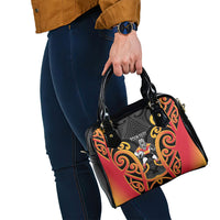 Waikato Custom Rugby New Zealand Shoulder Handbag Aotearoa Maori Pukana Tiki Mascot