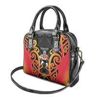 Waikato Custom Rugby New Zealand Shoulder Handbag Aotearoa Maori Pukana Tiki Mascot
