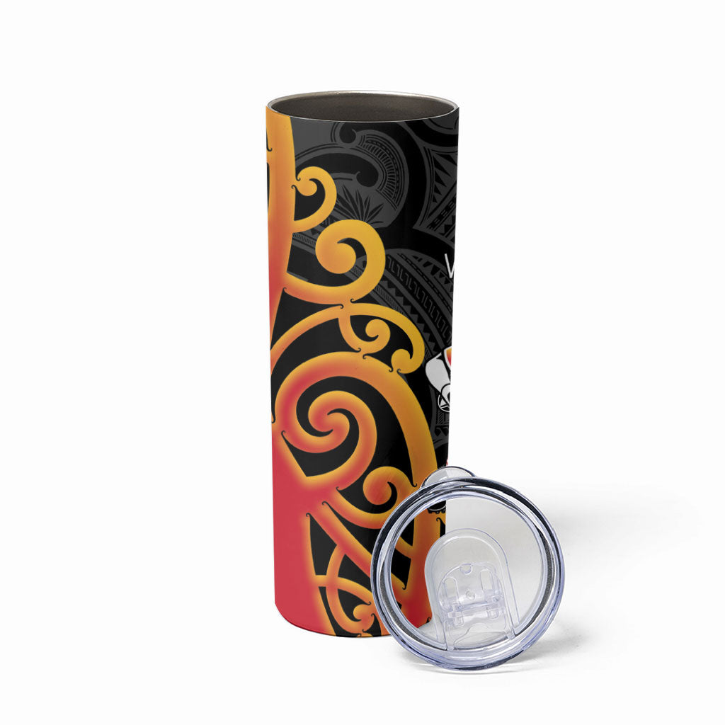 Waikato Rugby New Zealand Skinny Tumbler Aotearoa Maori Pukana Tiki Mascot