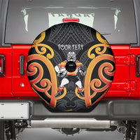 Waikato Custom Rugby New Zealand Spare Tire Cover Aotearoa Maori Pukana Tiki Mascot