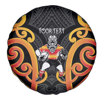 Waikato Custom Rugby New Zealand Spare Tire Cover Aotearoa Maori Pukana Tiki Mascot