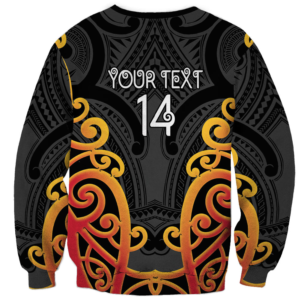 Waikato Custom Rugby New Zealand Sweatshirt Aotearoa Maori Pukana Tiki Mascot