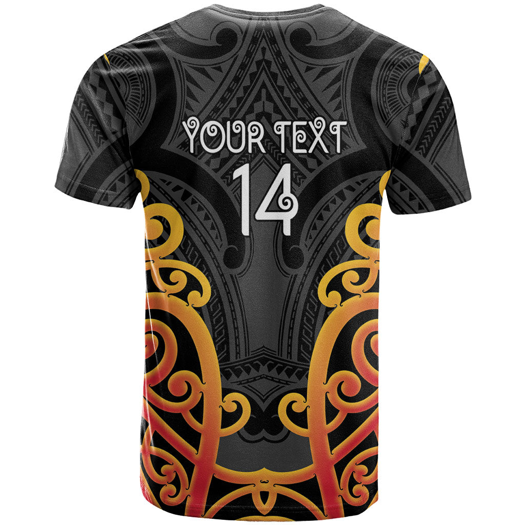 Waikato Custom Rugby New Zealand T Shirt Aotearoa Maori Pukana Tiki Mascot