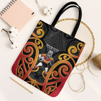Waikato Custom Rugby New Zealand Tote Bag Aotearoa Maori Pukana Tiki Mascot