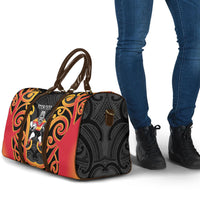 Waikato Custom Rugby New Zealand Travel Bag Aotearoa Maori Pukana Tiki Mascot
