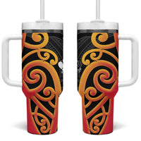 Waikato Rugby New Zealand Tumbler With Handle Aotearoa Maori Pukana Tiki Mascot