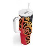 Waikato Rugby New Zealand Tumbler With Handle Aotearoa Maori Pukana Tiki Mascot