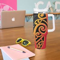 Waikato Rugby New Zealand Tumbler With Handle Aotearoa Maori Pukana Tiki Mascot