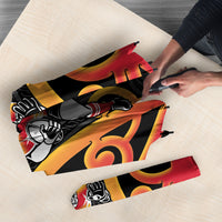 Waikato Custom Rugby New Zealand Umbrella Aotearoa Maori Pukana Tiki Mascot