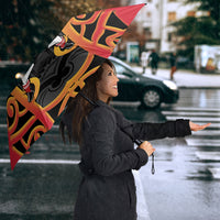 Waikato Custom Rugby New Zealand Umbrella Aotearoa Maori Pukana Tiki Mascot