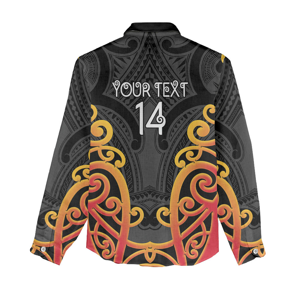 Waikato Custom Rugby New Zealand Women Casual Shirt Aotearoa Maori Pukana Tiki Mascot