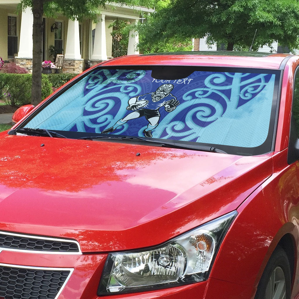 Northland Custom Rugby New Zealand Auto Sun Shade Aotearoa Maori Pukana Tiki Mascot