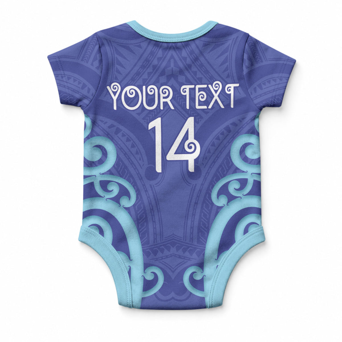 Northland Custom Rugby New Zealand Baby Onesie Aotearoa Maori Pukana Tiki Mascot
