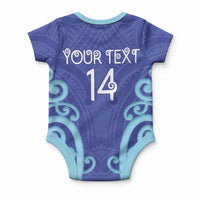 Northland Custom Rugby New Zealand Baby Onesie Aotearoa Maori Pukana Tiki Mascot