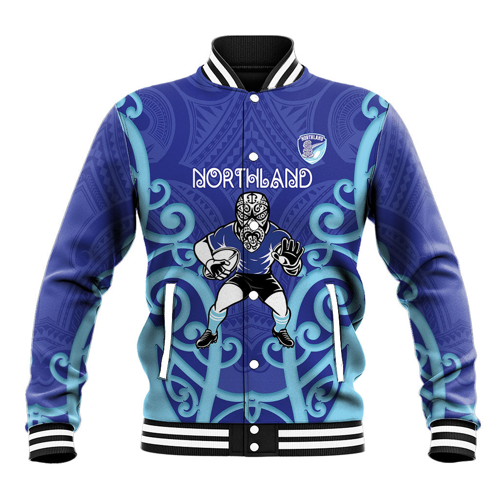 Northland Custom Rugby New Zealand Baseball Jacket Aotearoa Maori Pukana Tiki Mascot