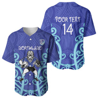 Northland Custom Rugby New Zealand Baseball Jersey Aotearoa Maori Pukana Tiki Mascot