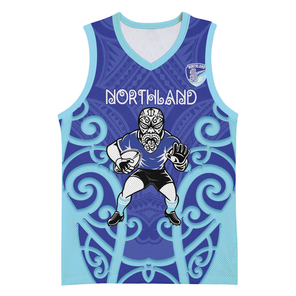 Northland Custom Rugby New Zealand Basketball Jersey Aotearoa Maori Pukana Tiki Mascot