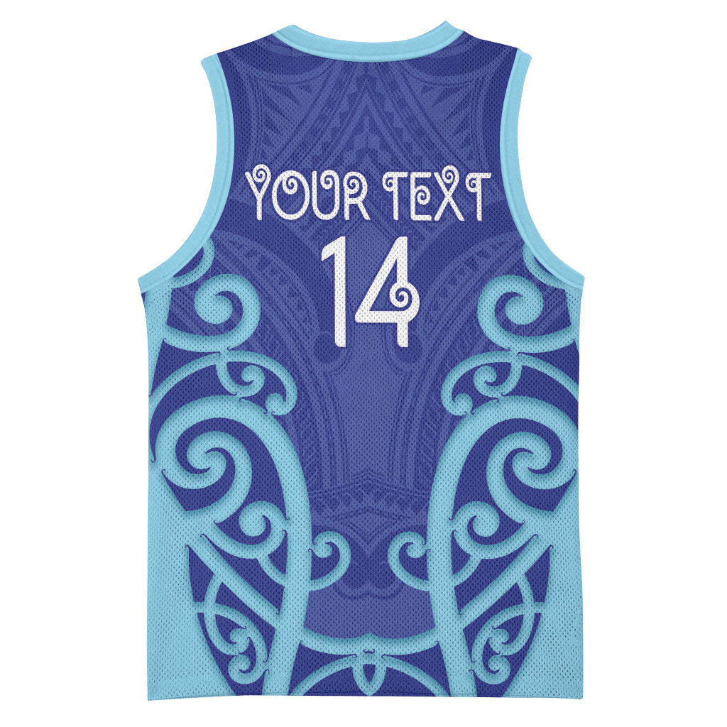 Northland Custom Rugby New Zealand Basketball Jersey Aotearoa Maori Pukana Tiki Mascot