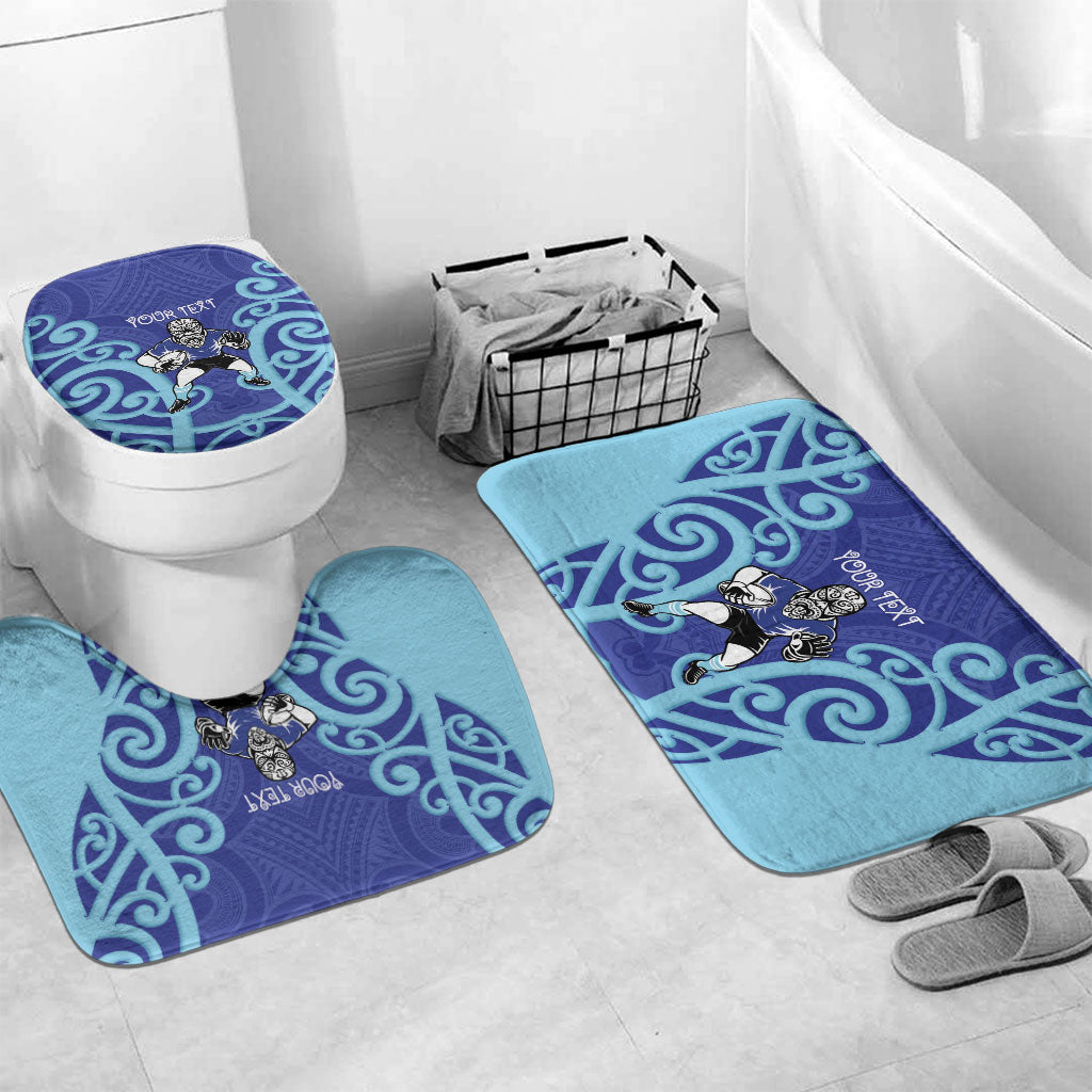 Northland Custom Rugby New Zealand Bathroom Set Aotearoa Maori Pukana Tiki Mascot