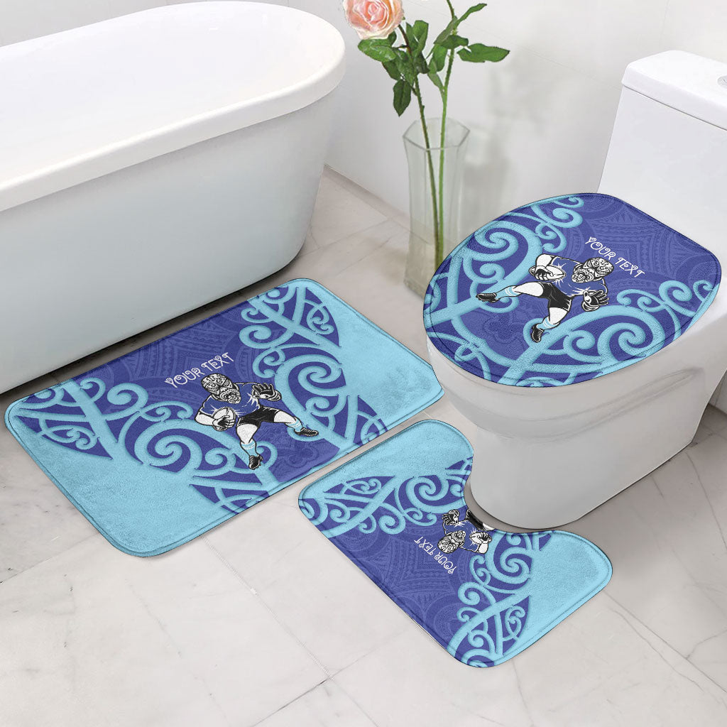 Northland Custom Rugby New Zealand Bathroom Set Aotearoa Maori Pukana Tiki Mascot