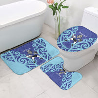 Northland Custom Rugby New Zealand Bathroom Set Aotearoa Maori Pukana Tiki Mascot