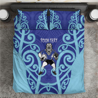 Northland Custom Rugby New Zealand Bedding Set Aotearoa Maori Pukana Tiki Mascot