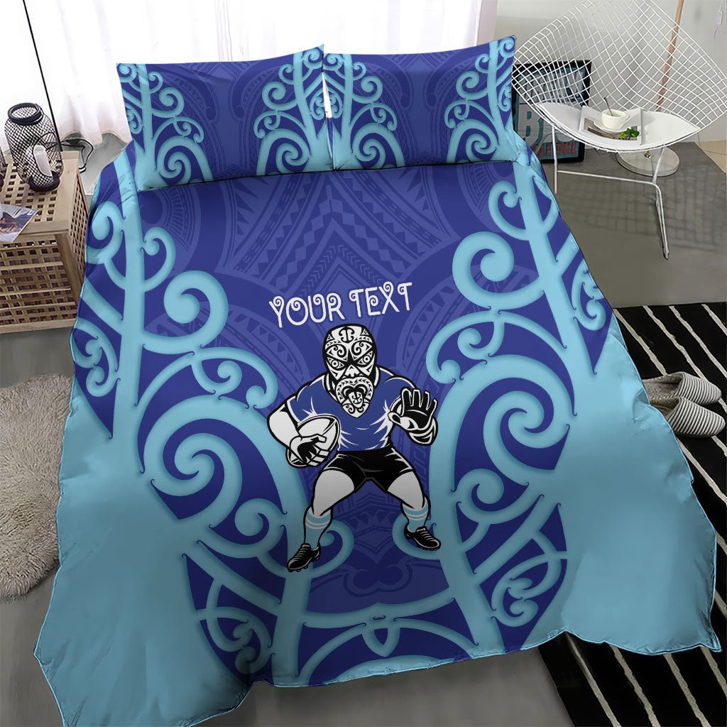 Northland Custom Rugby New Zealand Bedding Set Aotearoa Maori Pukana Tiki Mascot