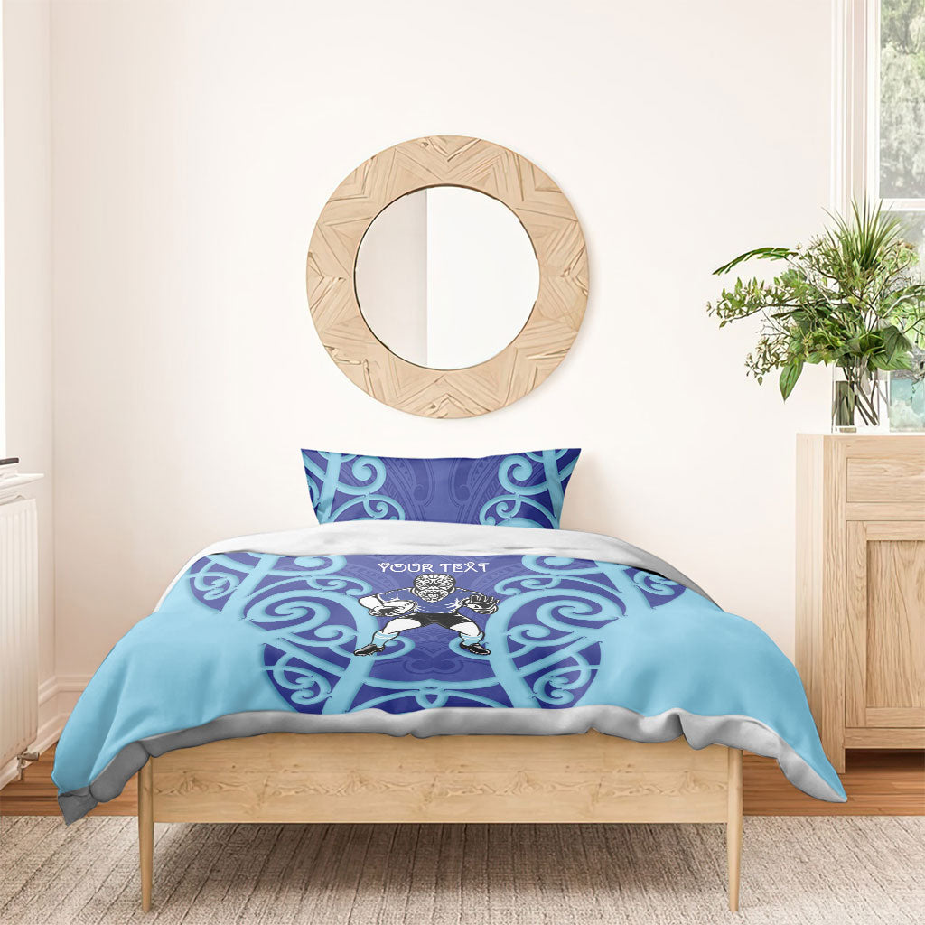 Northland Custom Rugby New Zealand Bedding Set Aotearoa Maori Pukana Tiki Mascot