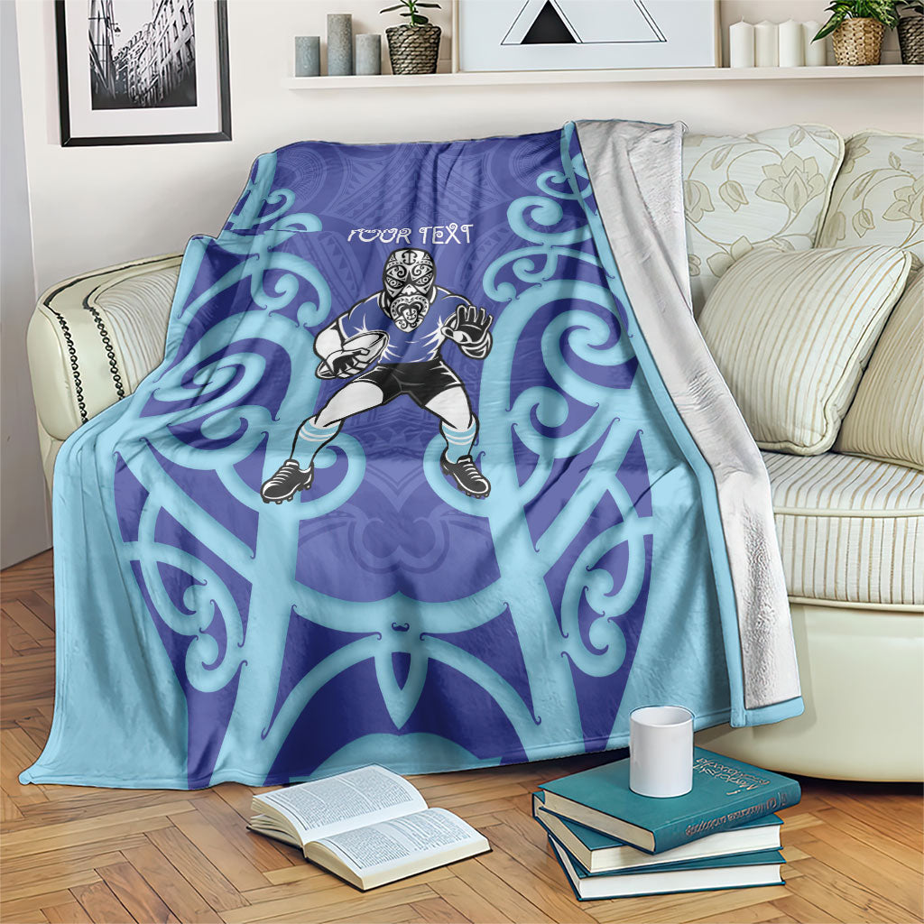 Northland Custom Rugby New Zealand Blanket Aotearoa Maori Pukana Tiki Mascot