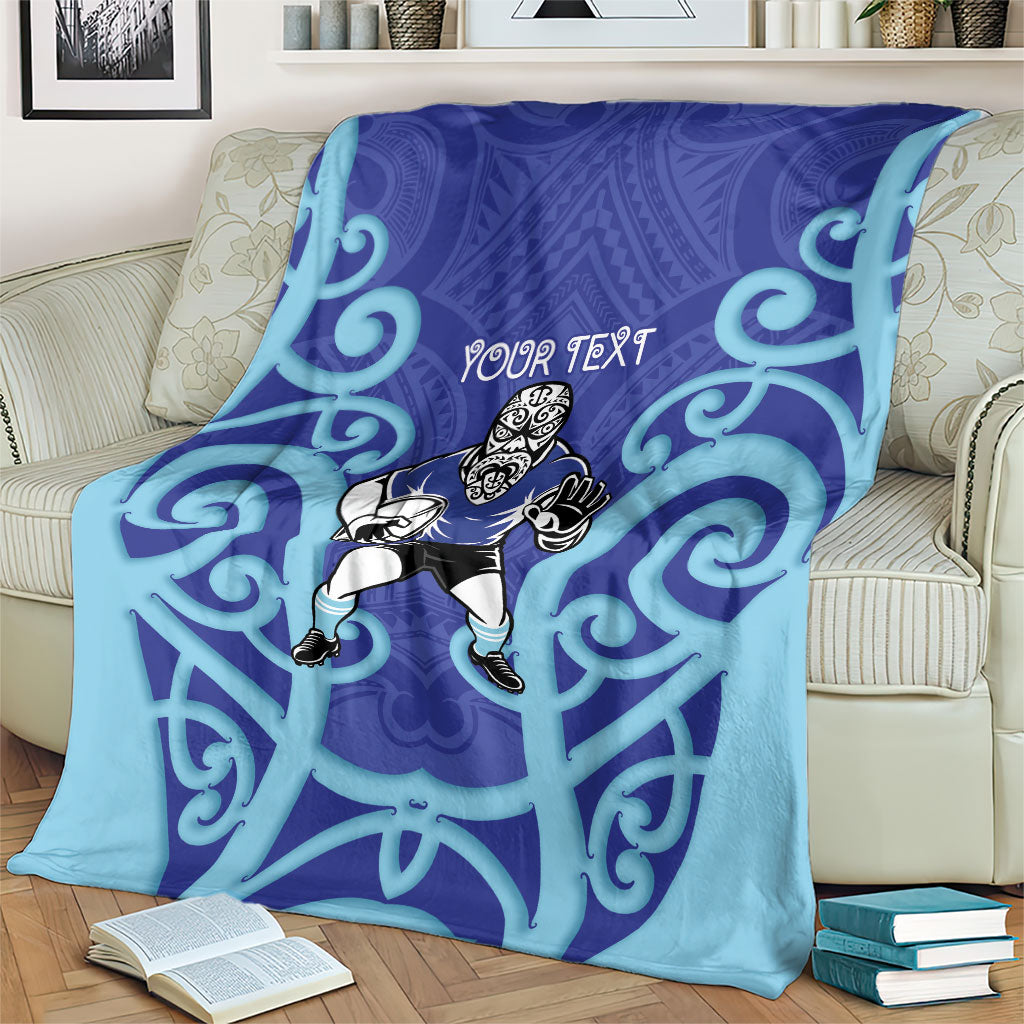 Northland Custom Rugby New Zealand Blanket Aotearoa Maori Pukana Tiki Mascot