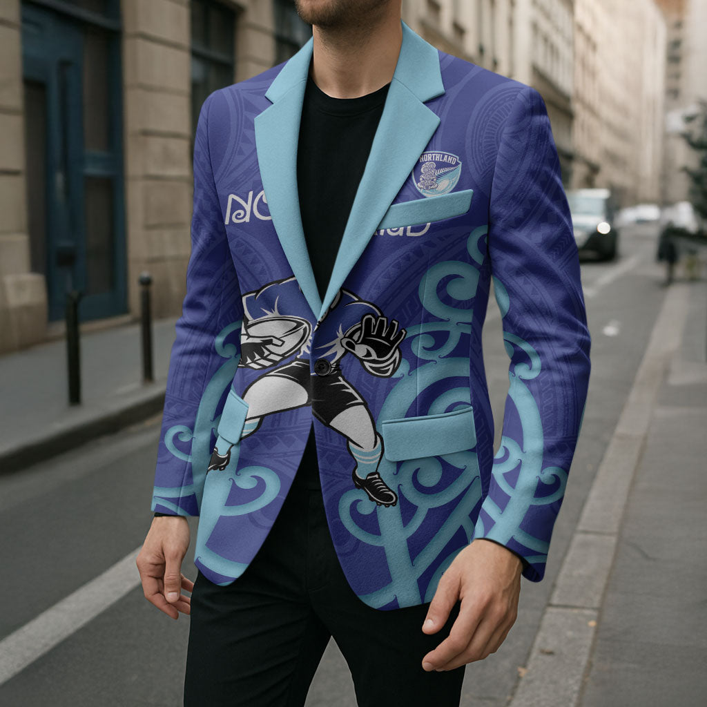 Northland Custom Rugby New Zealand Blazer Aotearoa Maori Pukana Tiki Mascot
